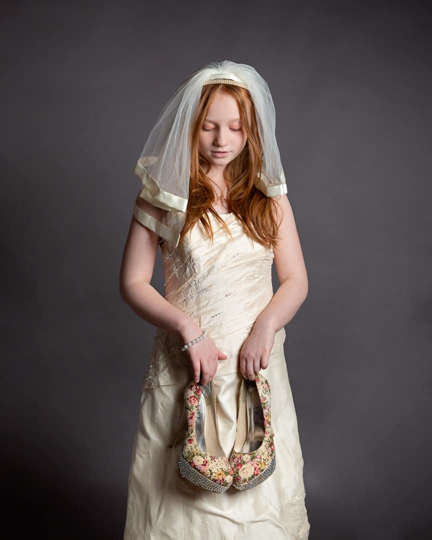 Mummy's Wedding Dress Portrait Photo Shoot West Sussex