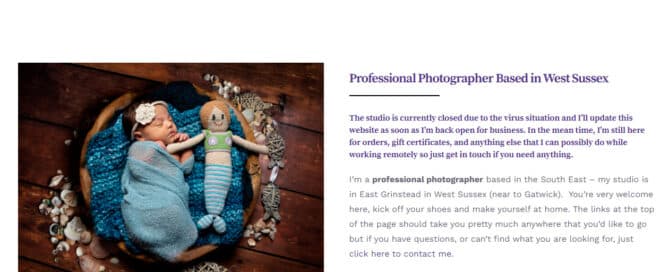 Sarah Fisher Photography Website West Sussex