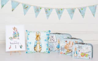 a Peter Rabbit themed prop set at my studio