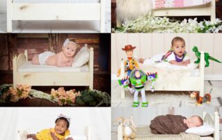 Miniature White Bed in Action Studio Prop