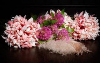Range of pink flowers studio prop