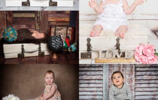 Vintage suitcase studio prop in action