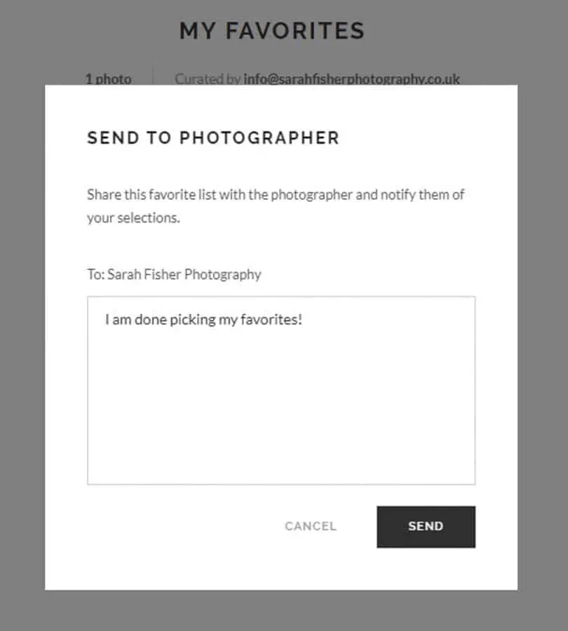 Ordering Images from your Online Gallery