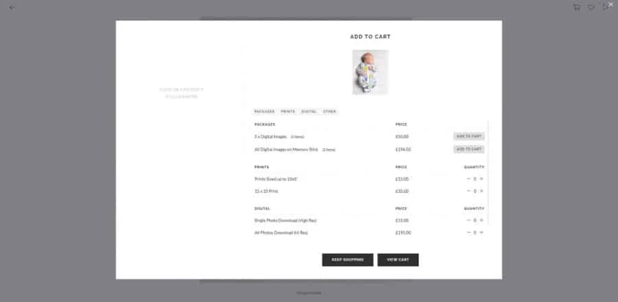 Ordering Images from your Online Gallery