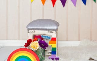 Rainbow studio prop set