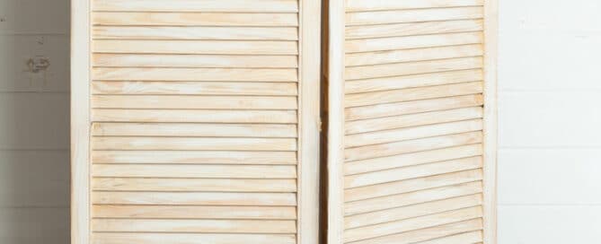 light wood vintage shutters studio prop