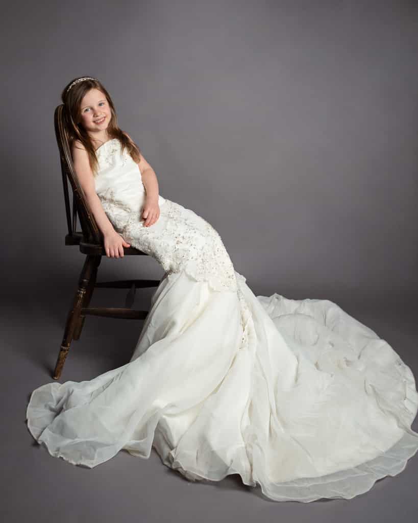 In Mummy's Wedding Dress Portrait Photography West Sussex