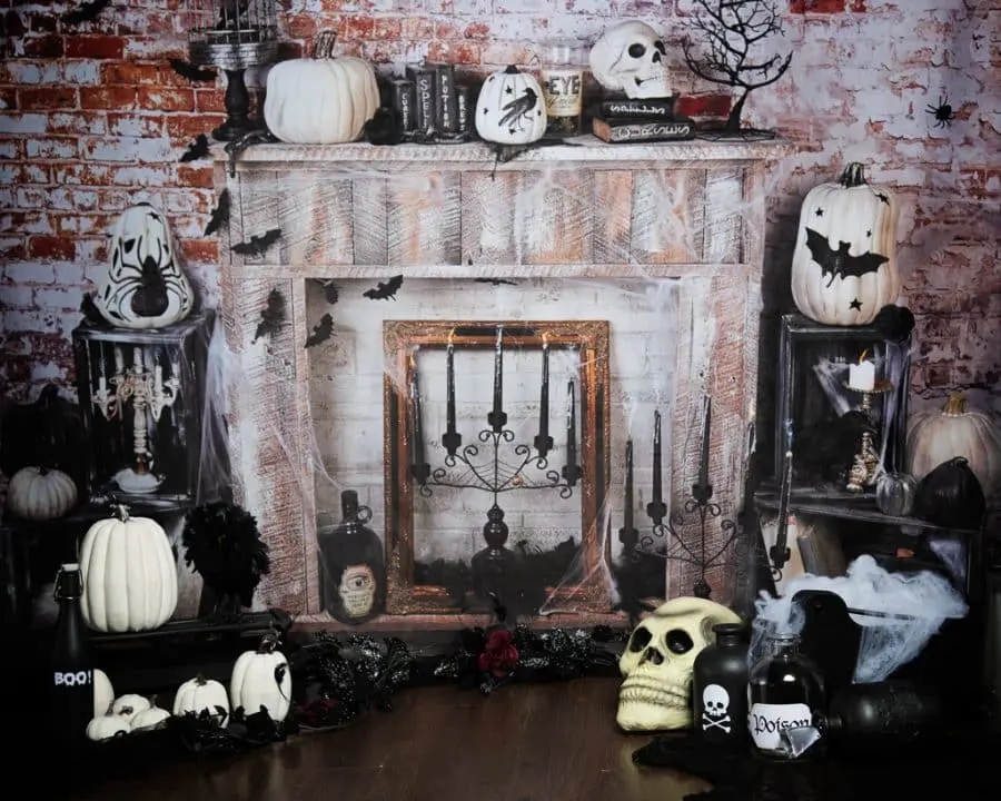 Halloween Mini Photo Shoots East Grinstead West Sussex a gothic fireplace scene for my halloween themed photo shoot in 2022