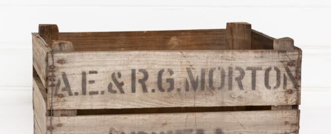 Vintage apple crate studio prop
