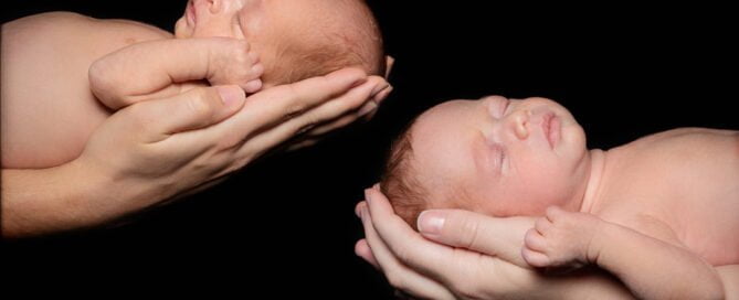 Newborn Twin Photography in the Studio East Grinstead