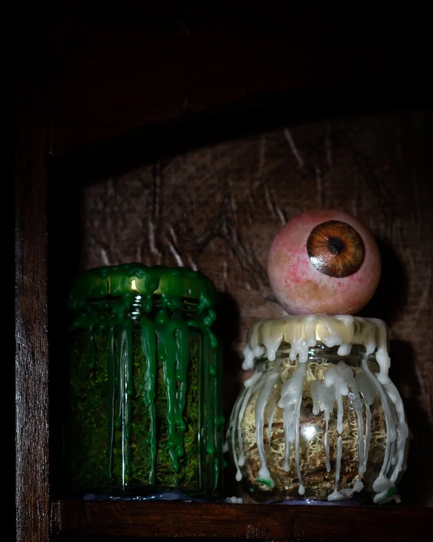 a detail from my wizards laboratory themed halloween photo shoot set