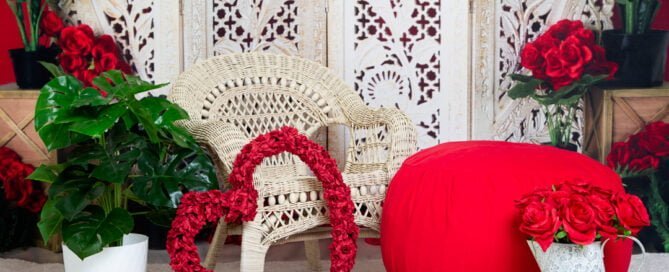 My red heart themed mother's day set in my west sussex studio