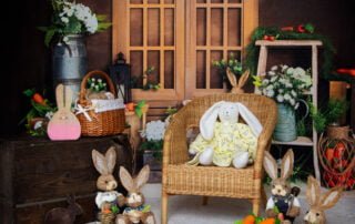 My easter themed set in the studio in West Sussex