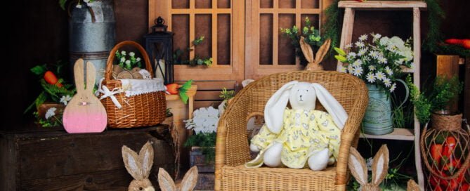 My easter themed set in the studio in West Sussex