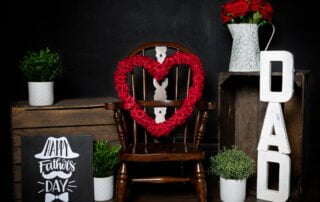 my father's day set in the studio in west sussex