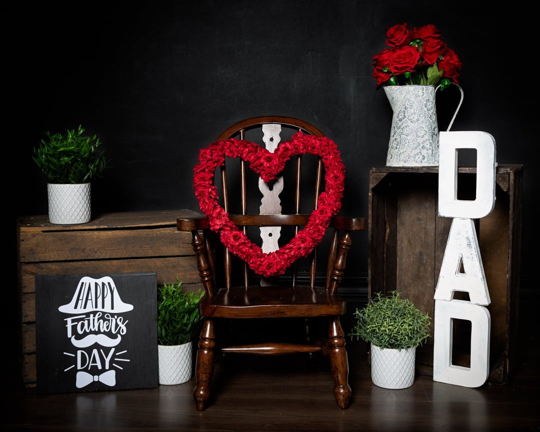 my father's day set in the studio in west sussex