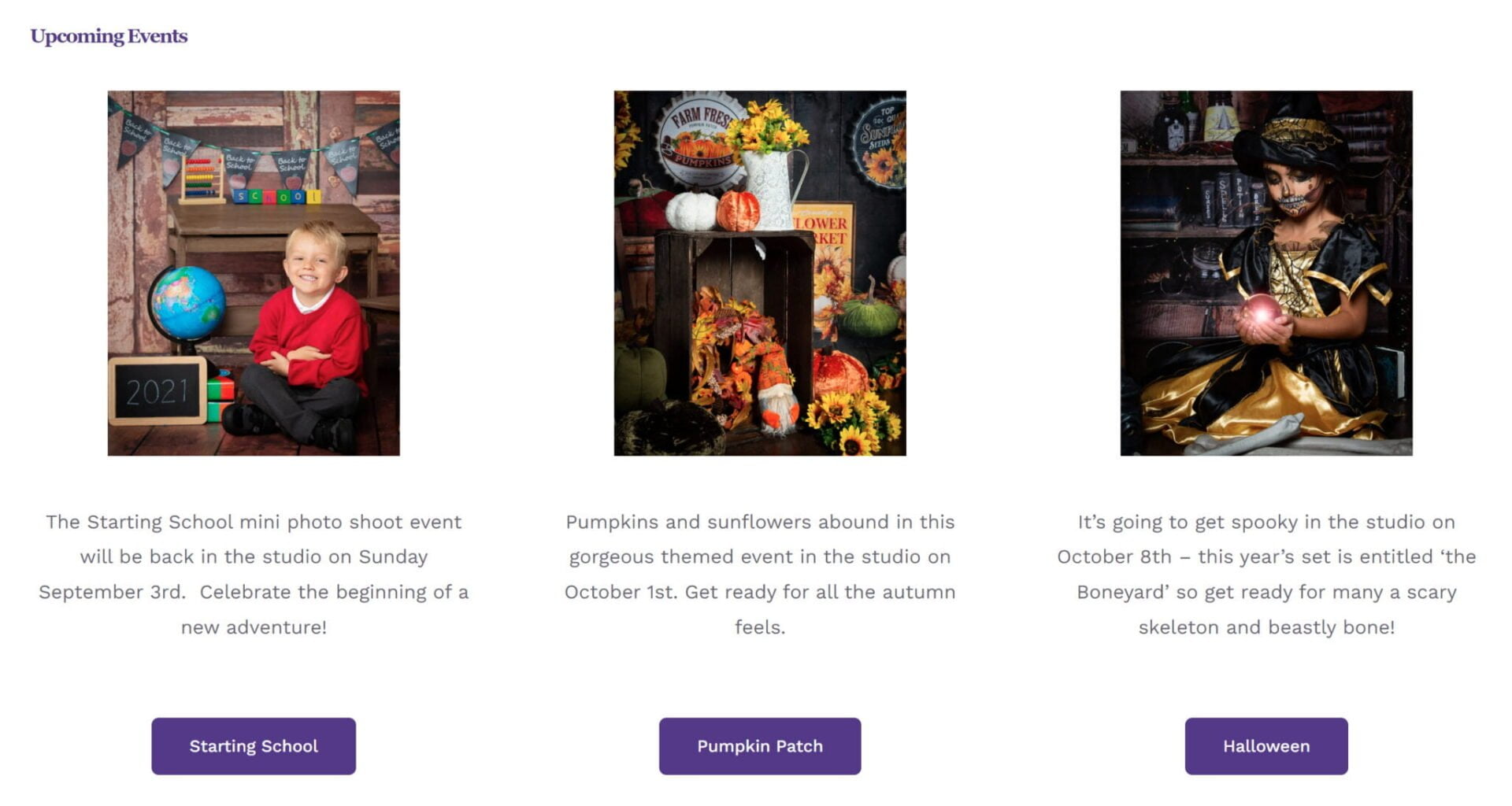 a screen shot of my event calendar at a busy time of year