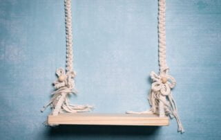 white swing newborn prop