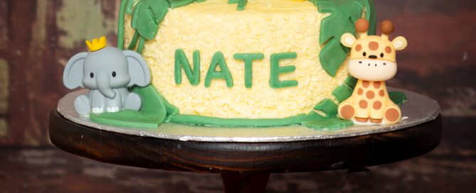 Cake Smash Supermarket Cake decorated with a jungle theme