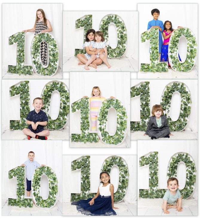 collage of images from my 10th birthday party