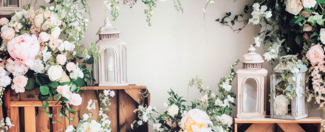 Studio Backdrop - Floral Crates