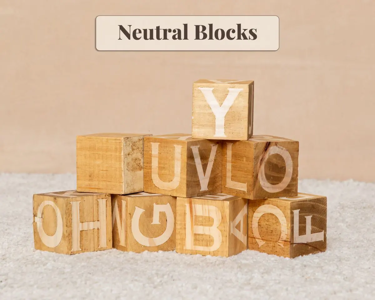 Props - Neutral wood letter blocks