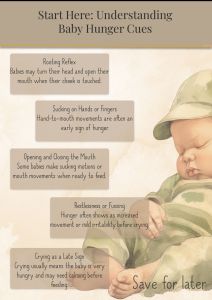 a guide to baby hunger cues