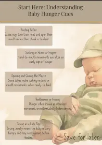 a guide to baby hunger cues