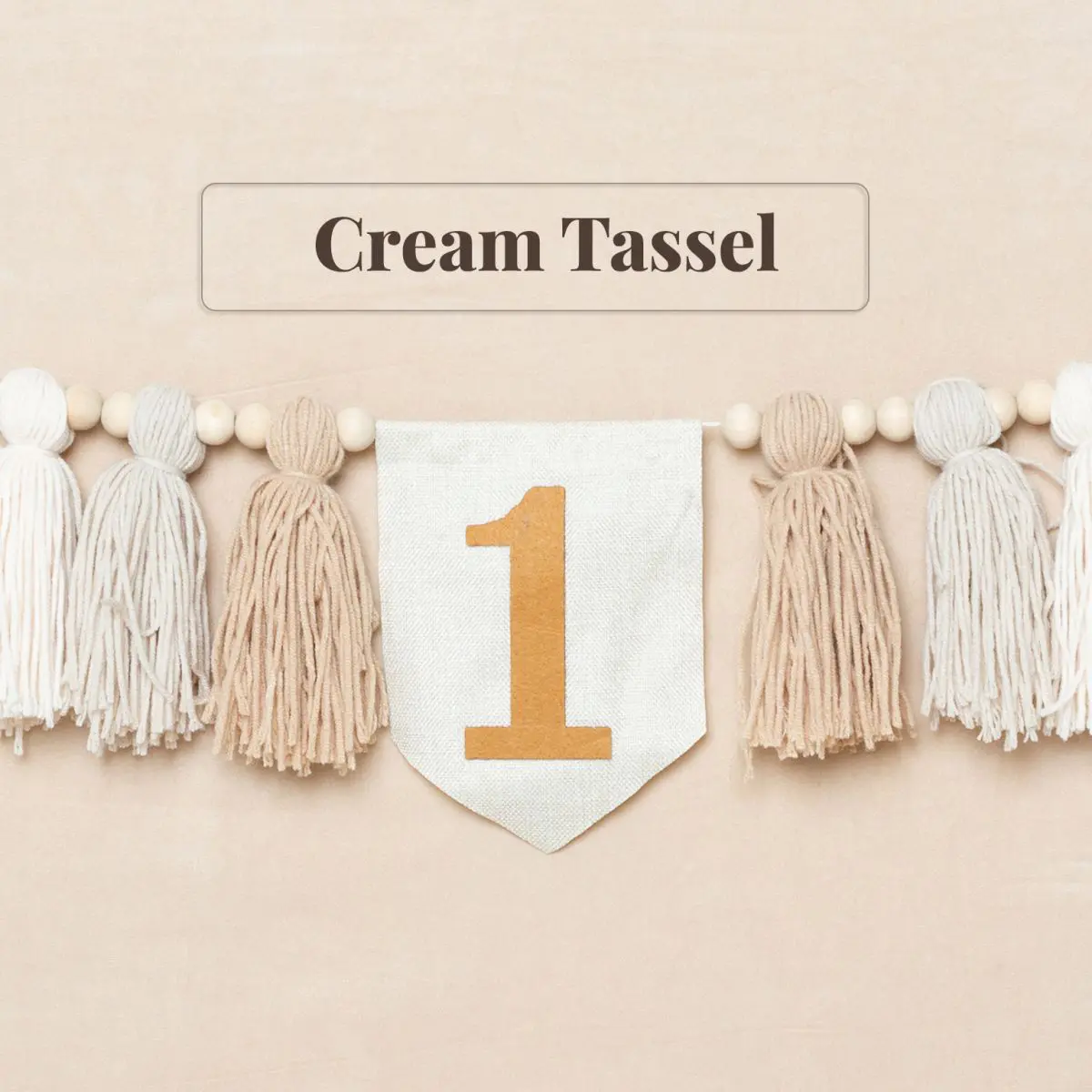 Cream Tassel Bunting