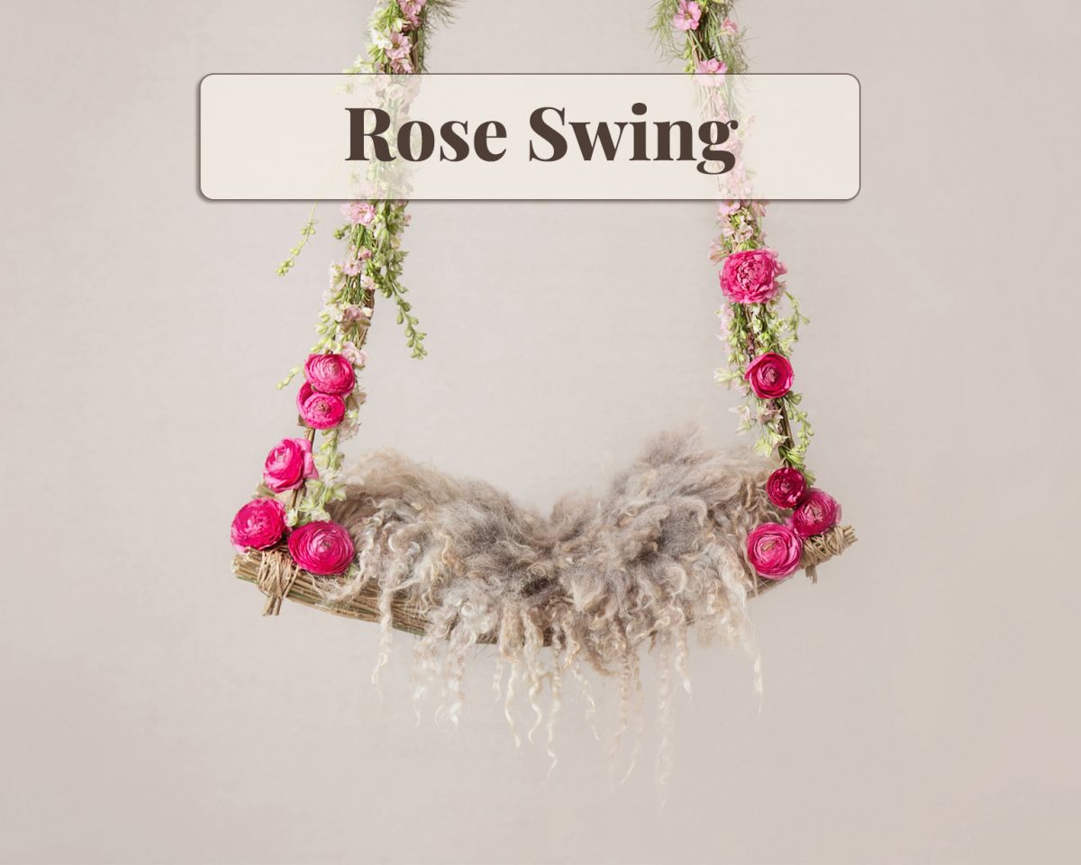 Newborn Digital Backdrop - Rose Swing
