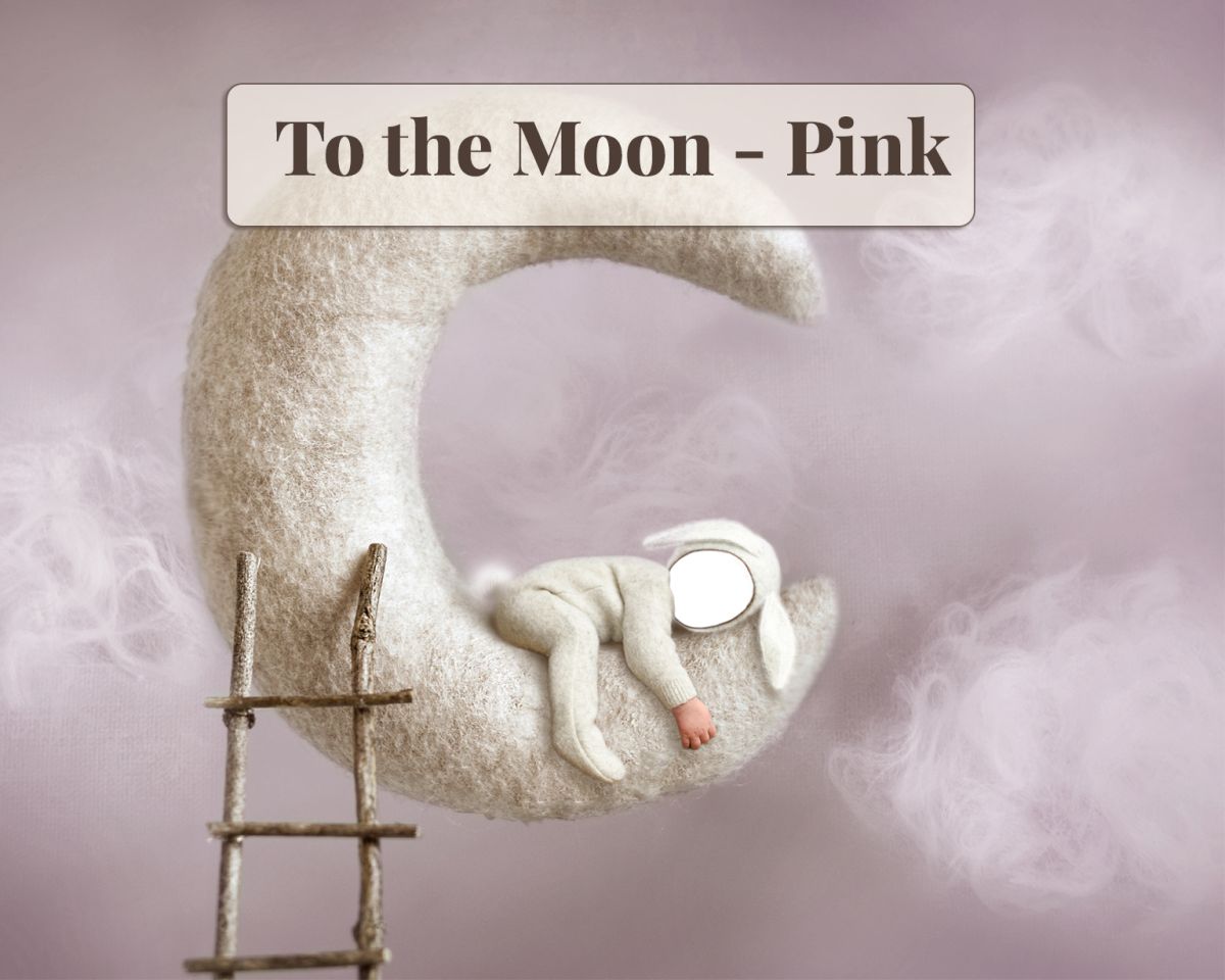 Newborn Digital Backdrop - Moon Pink