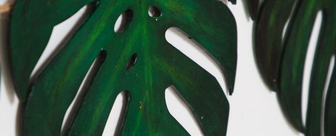Wooden Monstera Bunting