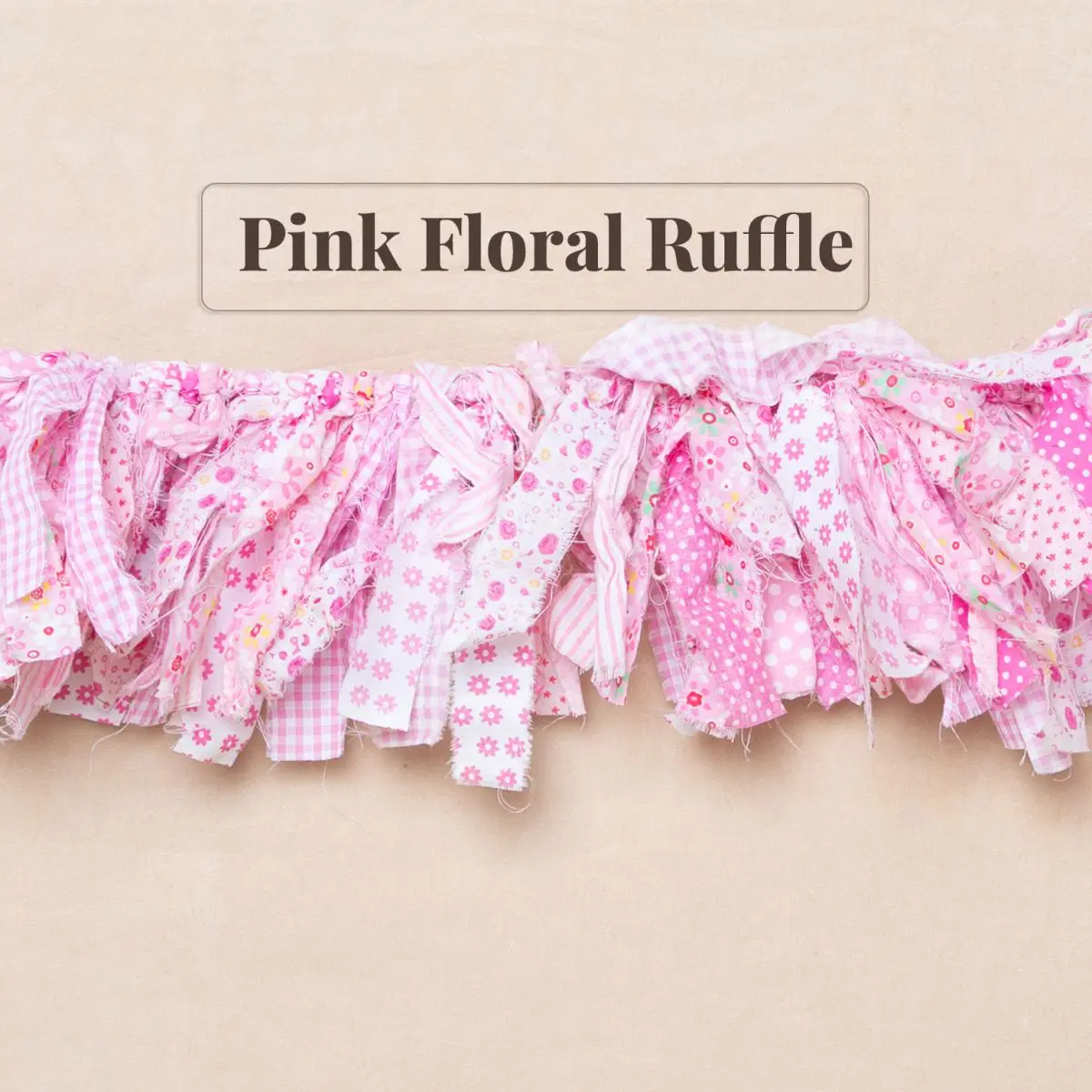 Pink Floral Ruffle Bunting