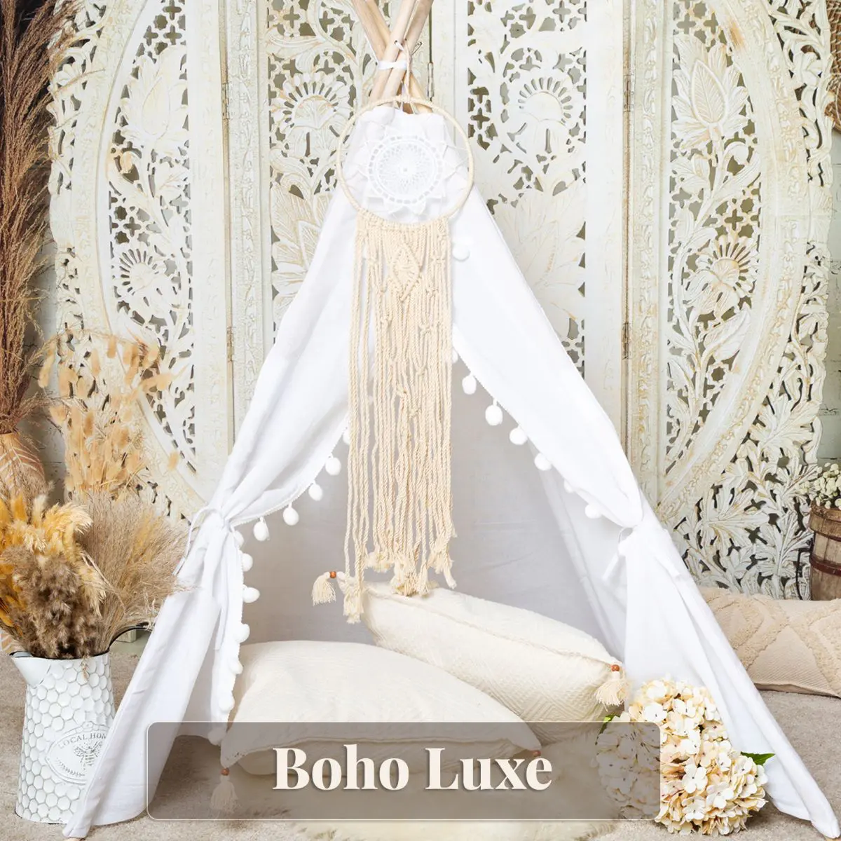 Teepee set up - Boho Luxe