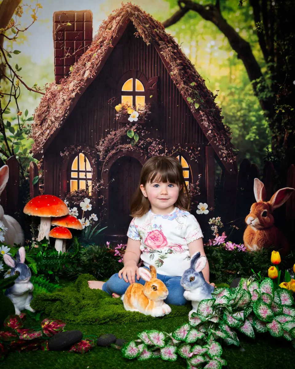 a little girl at an easter mini shoot