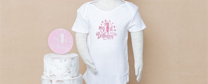 Cake Smash Vest & Toppers - Deluxe Pink