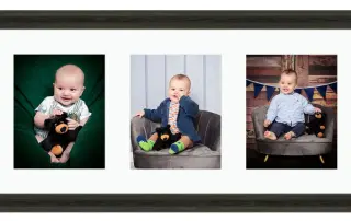 Baby Club Frame with a boy with a bear
