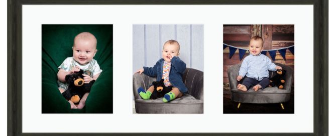 Baby Club Frame with a boy with a bear