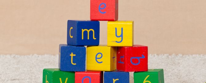 Props - Bright wood letter blocks