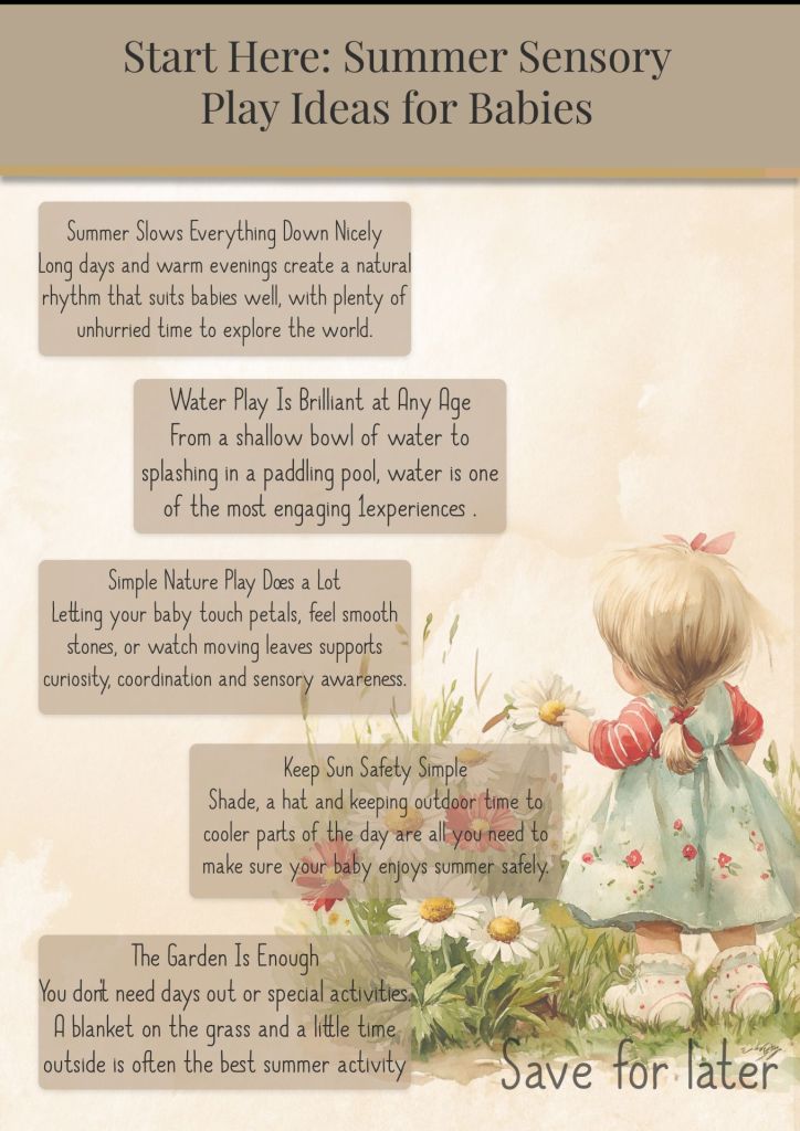 a guide to summer sensory play ideas for babies