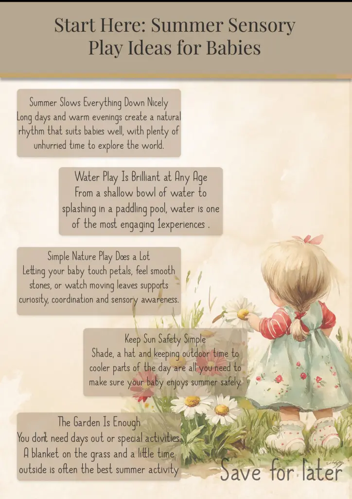a guide to summer sensory play ideas for babies