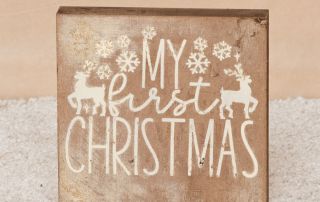 Wooden Block - My First Christmas