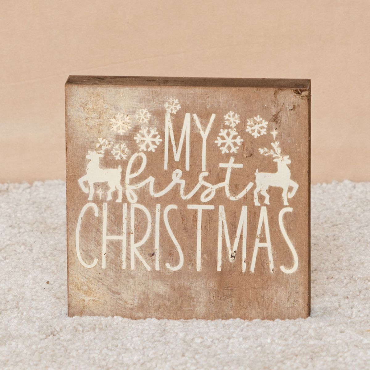 Wooden Block - My First Christmas