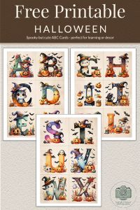 Free Halloween Printable - Alphabet Flash Cards