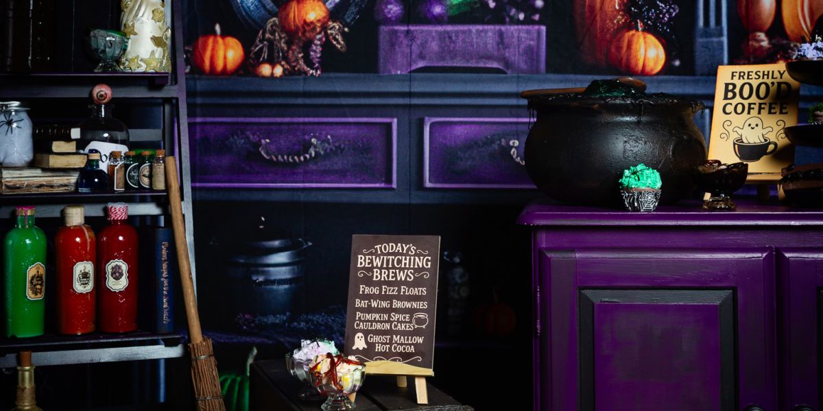 A spooky witches cafe set up in my West Sussex Studio