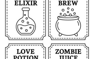 Free Printable - Halloween Potion Labels