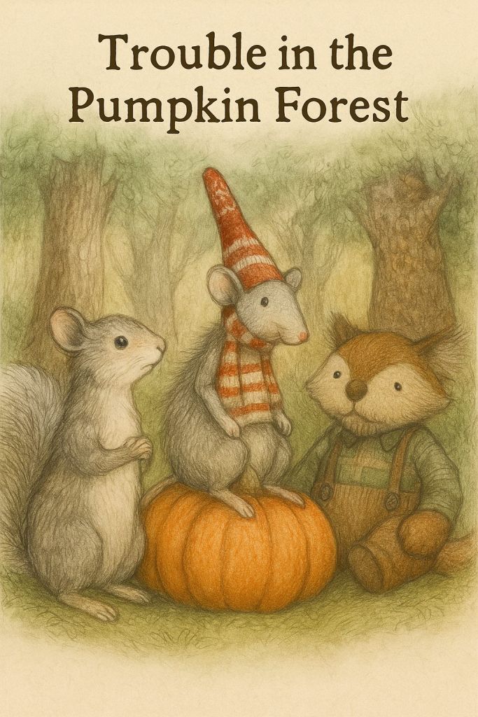 Cover for my Trouble in the Pumpkin Forest bedtime story