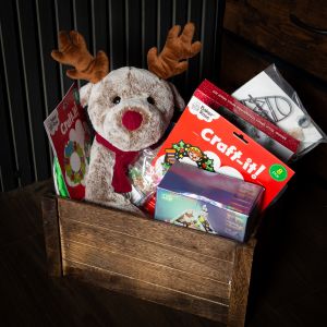 a festive hamper to be won full of christmas themed activities