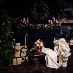 a picture of my festive fireside set for my christmas west sussex mini photo shoots