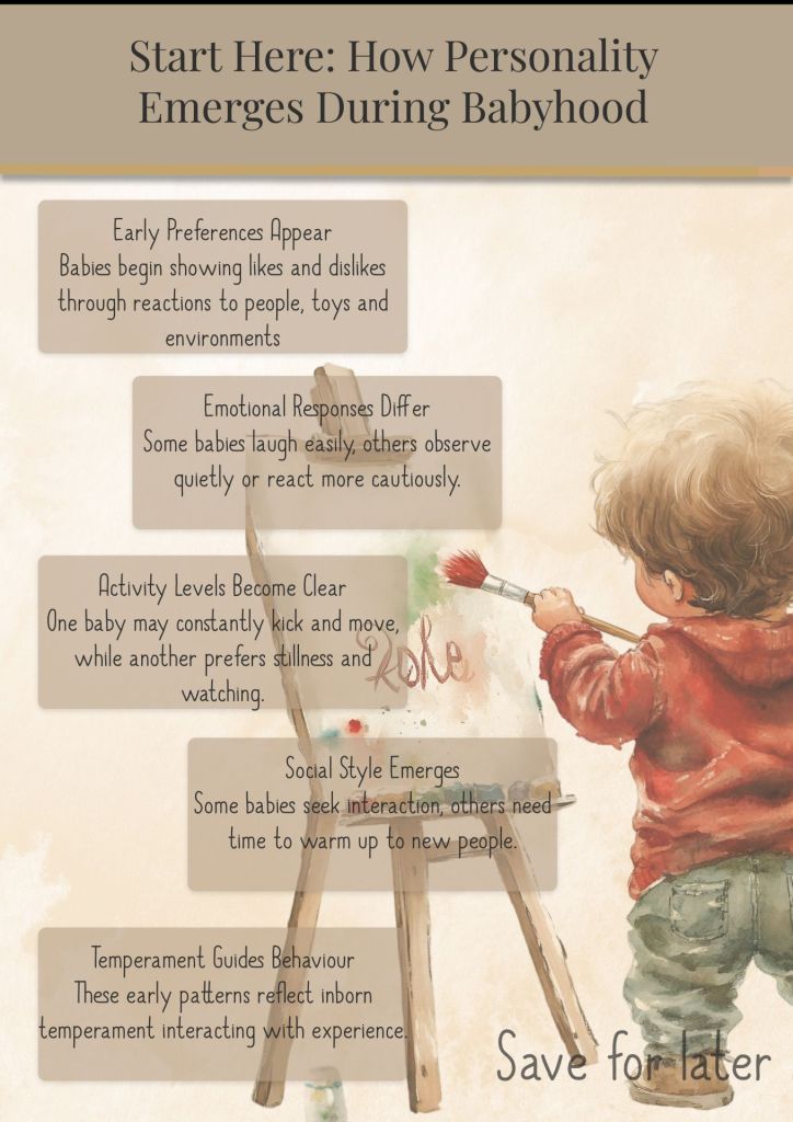 a guide to how personality appears in a baby's first year